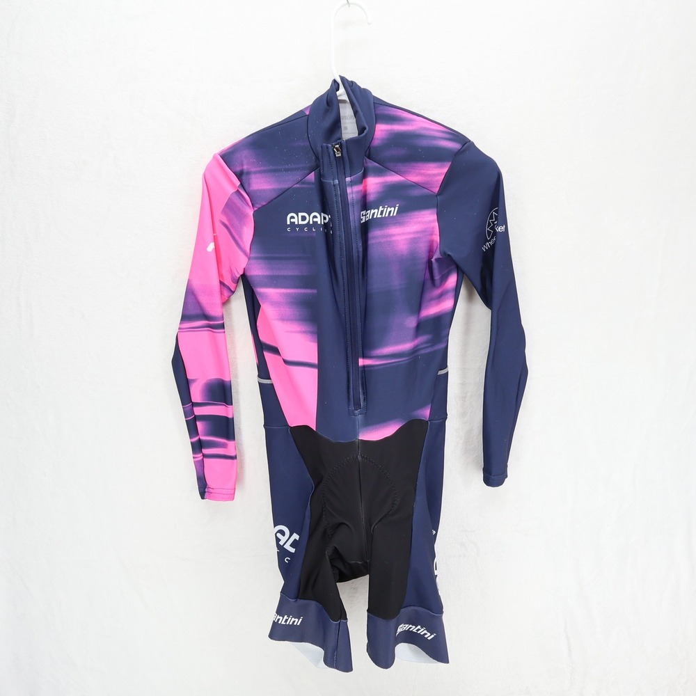 Santini Adapt Cycling Skinsuit Mens Small Long Sleeve Padded Italy Thermal